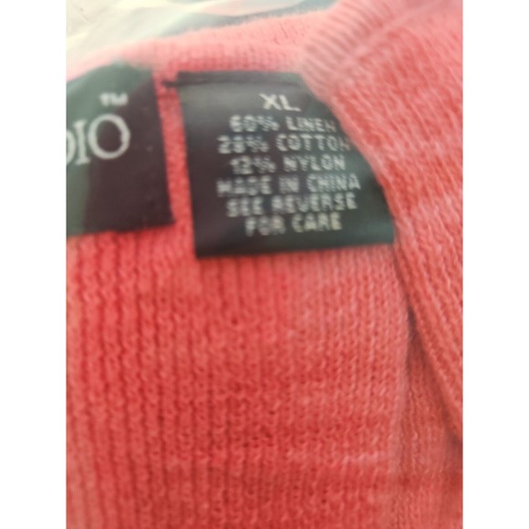 Bay Studio Women's XL Linen Cotton Nylon Pullover Sweater PINK - Picture 8 of 9